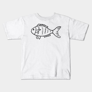 Stick figure fish Kids T-Shirt